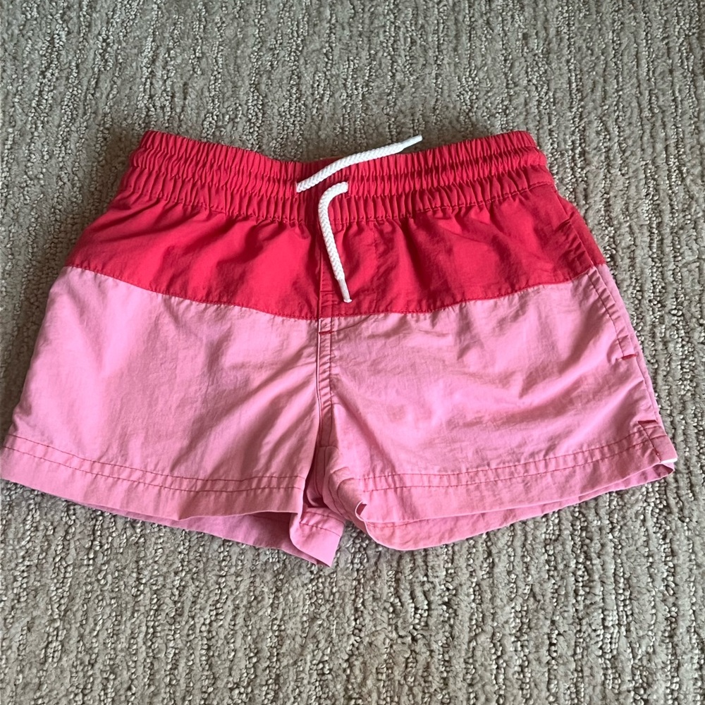 The Beaufort Bonnet Company Kids Two-Tone Pink Swim Trunks